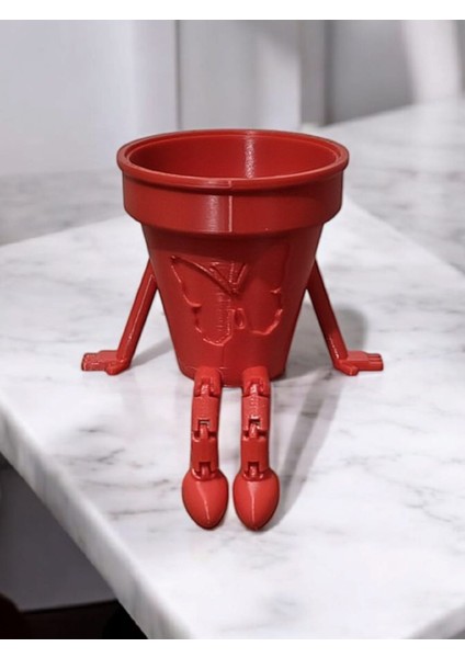 Eklemli Kelebek Figürlü Mini Saksı – Hareketli Bacaklı Dekoratif Saksılık modelleri