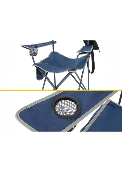 Camper Katlanabilir Kamp Piknik Sandalyesi Lacivert