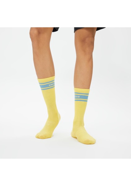 Unıted4 Erkek Mavi/sarı 2'li Çorap modelleri