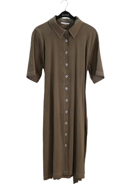 3820 Sedna Kuşaklı Düğmeli Elbise modelleri