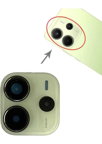 Xiaomi Uyumlu Redmi Note 14 4g Kamera Lensi Cam Çerçeveli Full 24117RN76G