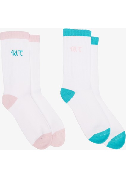 Unıted4 Kadın Beyaz 2'li Çorap