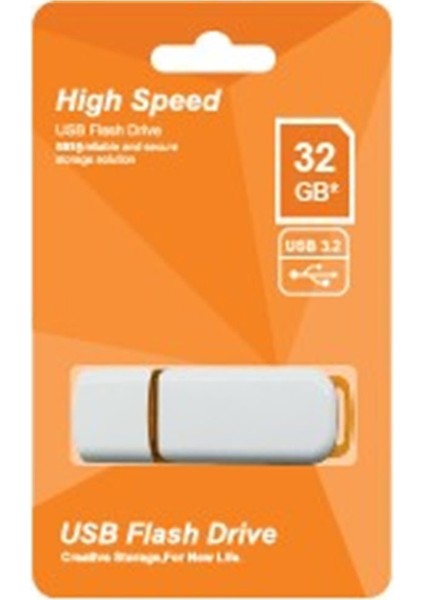 Elba 64GB Plastik Beyaz-Turuncu 3.2 USB Flash Bellek