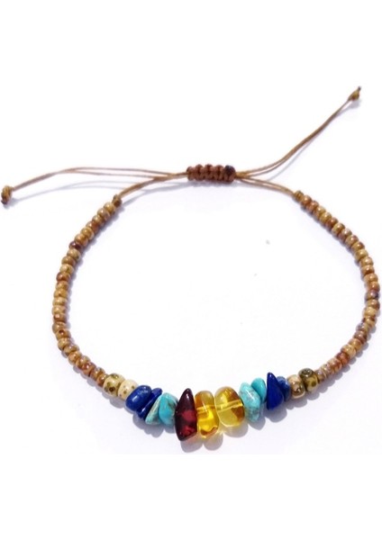 Lapis ve Turkuaz Doğaltaşlı Kehribar ve Miyuki Round Boncuklu Bileklik indirimleri