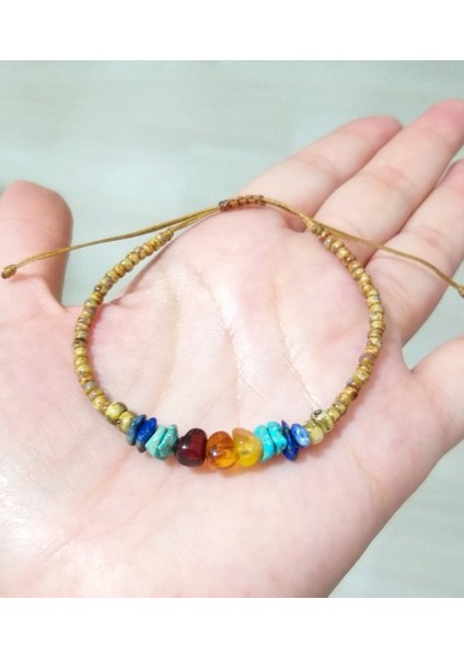 Lapis ve Turkuaz Doğaltaşlı Kehribar ve Miyuki Round Boncuklu Bileklik