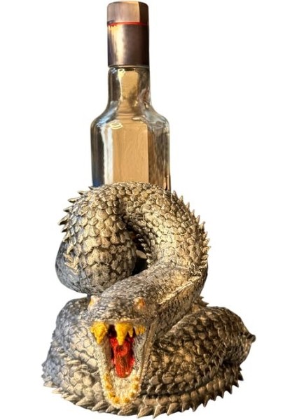 Yılan Figürlü Şaraplık - El Işçiliği ile Boyama