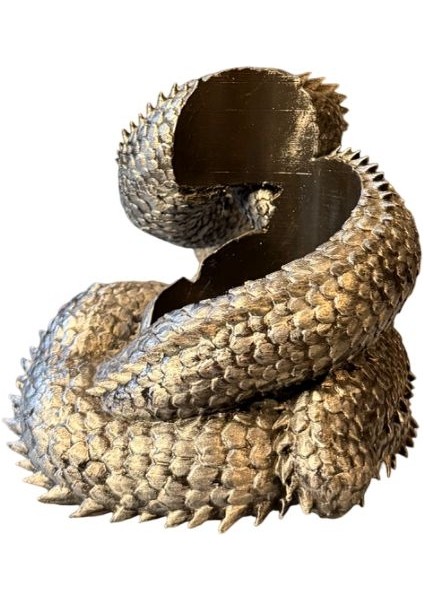 Yılan Figürlü Şaraplık - El Işçiliği ile Boyama