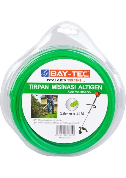Bay-Tec Tırpan Misinası Altıgen 3.5mm x 41 mt