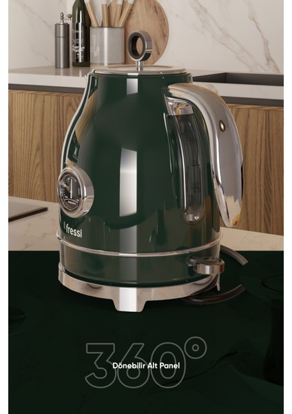Isı Göstergeli Retro Kettle Su Isıtıcısı 1,7 Litre FR-KT05 Vintheat indirimleri