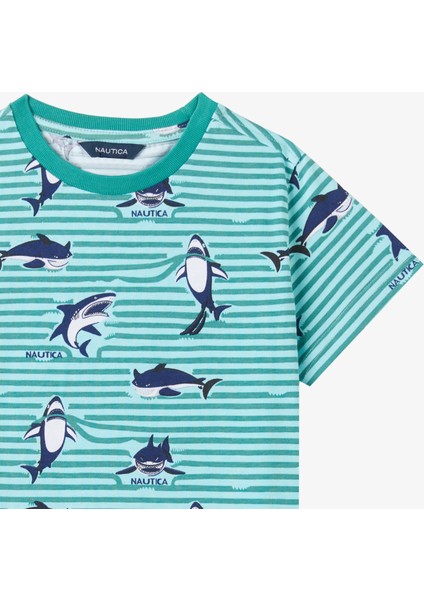 Erkek Çocuk Yeşil Regular Fit Baskılı T-Shirt fiyatları