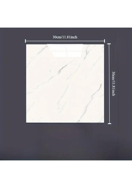 30 cm x 30 cm Ebatlarında Duvar Stickeri Deseni Beyaz Mermer Alüminyum Plastik fırsatları