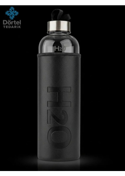 H2O Deri Kılıflı Cam Matara 1000 ml