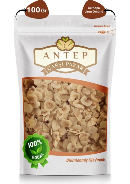 Dilimlenmiş File Fındık | 100 Gr.