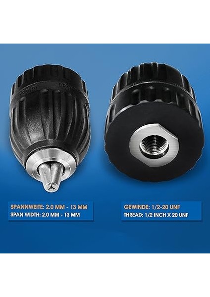 Hızlı Hareket Matkap Aynası 1,5 – 13 mm 1/2 – 20 Unf Adaptörü ile Sds-Plus, Mandren Sds Adaptörü ve Dişli modelleri
