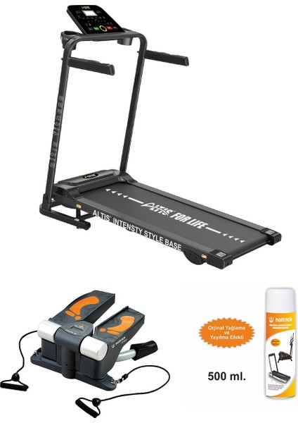 Intensty Style Base Manuel Eğimli Koşu Bandı + STR20 Mini Stepper + Koşu Bandı Silikon Bakım Yağı Sprey 500ML