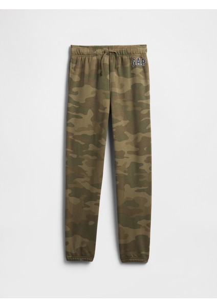 Erkek Çocuk Yeşil Relaxed Gap Logo Eşofman Altı