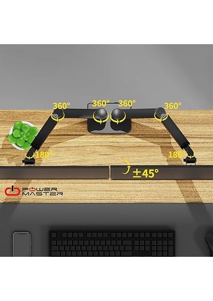 13-32" Lcd/led Monitör Çift Tutucu, Kol Amortisörlü, Vesa, Monitör Standı 2-20 Kg, Gaming Stand Askı Aparatı, fırsatları