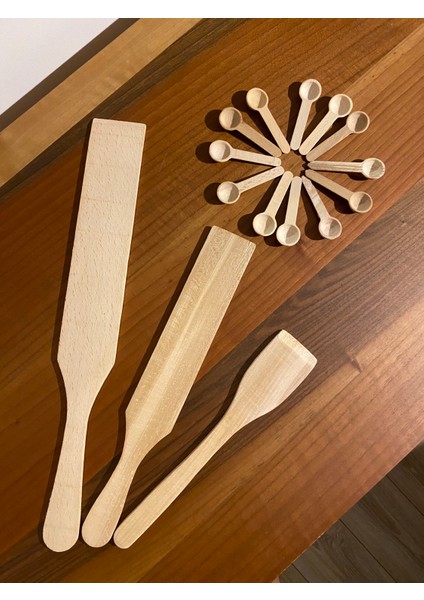 Ahşap Spatula Çevirgeç Seti