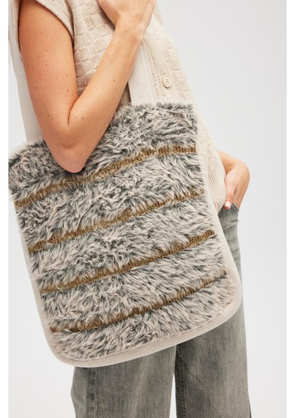 Yona Örme Çanta - Bej Melanj fiyatları