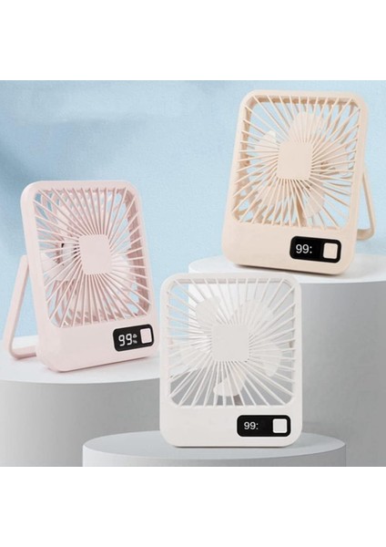 Şarjlı Taşınabilir Sessiz Masa, 1 Adet, 180° Ayarlanabilir, 5 Hız, LED Göstergeli, Type-C Şarj Edilebilir, Portatif Mini Fan