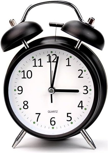 16CM Büyük Boy Akar Saniyeli Alarm Çalar Saat - Nostaljik Masa Saati Siyah fiyatları