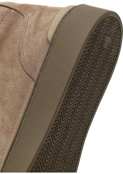 Erkek Vizon Fermuarlı Nubuk Deri Spor Bot 25WFD7071V3