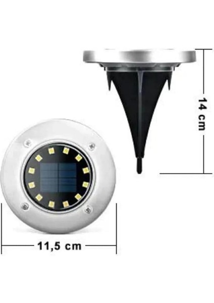 8 Led’li Gömme Solar Güneş Enerjili Zemin Aydınlatma fırsatları