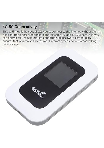 5g Mobil Hotspot, Seyahat Için Taşınabilir Wifi, 10 Cihaza Kadar Bağlantı Kurun, 2100MAH Pil, 300MBPS Kablosuz Ağ Cihazı 1 Sım Kart Yuvası indirimleri