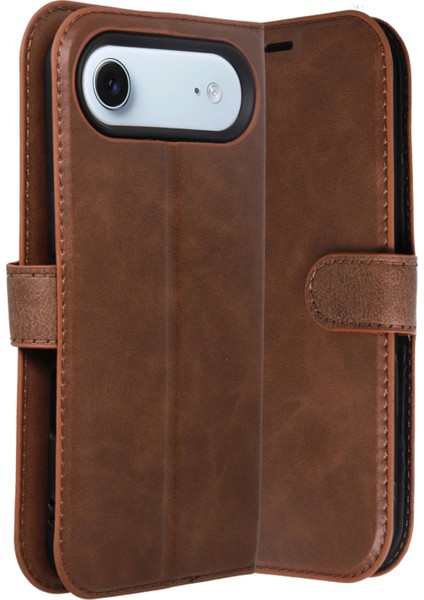 Nrzsnt Newface Apple Iphone 17 Air Trend S Plus Kapaklı Kılıf - Taba