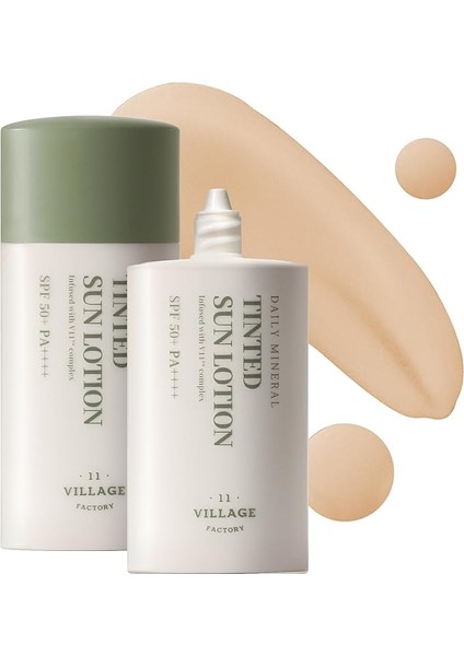 11 Factory Daily Mineral Tinted Sun Lotion SPF50+ Pa++++ 30ML - %100 Mineral & Renkli Vegan Güneş Losyonu Yüksek Koruma