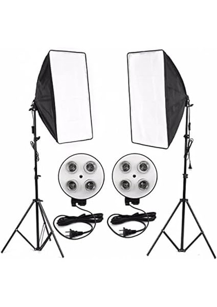 50X70CM 4 Duylu Softbox Sürekli Işık,fotoğraf,video,youtuber Kit Ikili Strobist Set fiyatları