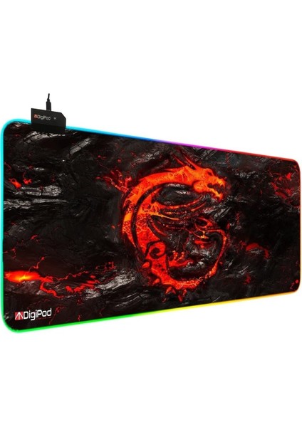 Rgb Oyuncu Mousepad Rgb 70 x 30 Gaming Oyuncu Mouse Pad Kaymaz Taban 4mm Dragon
