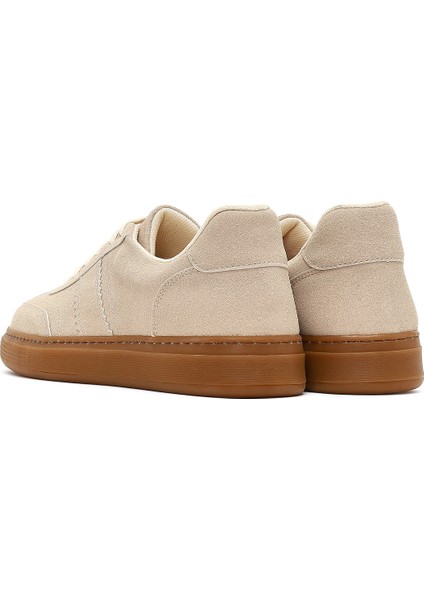 Kadın Bej Bağcıklı Kalın Tabanlı Süet Sneaker 25AFE145210 indirimleri