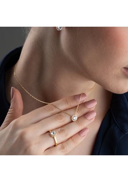 925 Ayar Gümüş 3lü Tektaş Set modelleri