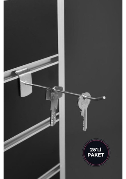 Kanallı Panoya Anahtar Kancası 10 Cm-Galveniz
