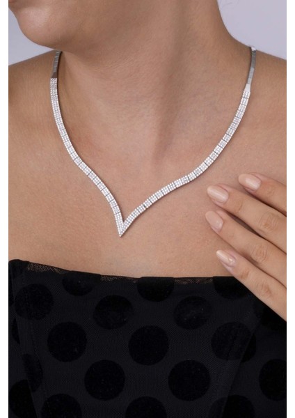 Pırlanta Model Su Yolu Süzme 925 Ayar Gümüş Kolye fiyatları