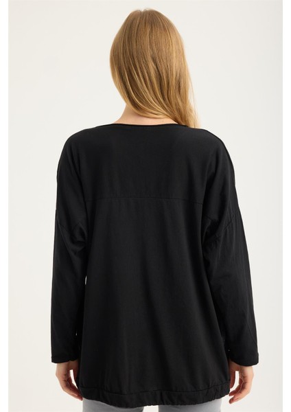 Yaldızlı Çiçek Desenli Yazılı Bluz indirimleri