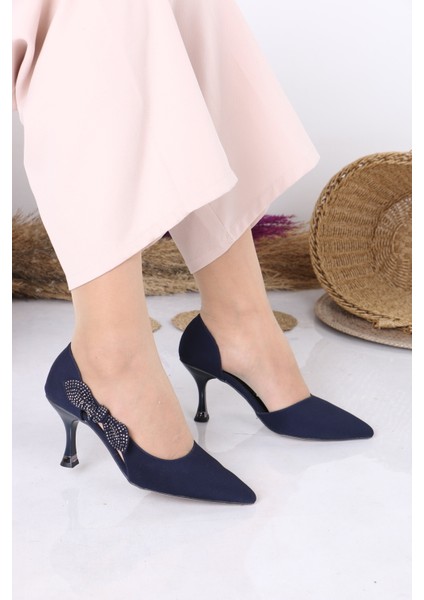 Taşlı Fiyonk Detaylı Ince Topuklu Abiye Kadın Ayakkabı fırsatları