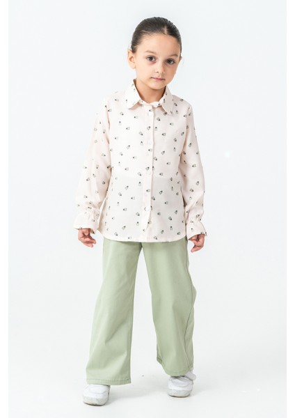 Yakası Bağlamalı Kız Çocuk 3\'lü Takım - 26K 4499 indirimleri