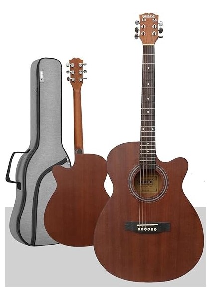 PHX-187 Masif Ağaç Akustik Gitar 4/4 Yetişkin Boy (Gigbag Çanta Tuner Askı Capo) modelleri