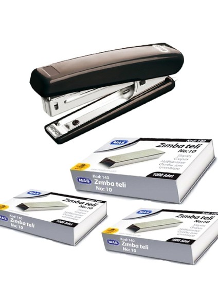 Zımba Makinesi ve 3000 Tane Tel Ofis Zımba Makinesi Tel Bükmez Paslanmaz Avantajlı Set NO-756-7586521469120