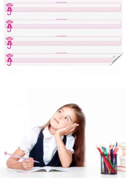 Kılavuz Çizgili Akıllı Kağıt Yazı Tahtası Duvarda Iz Bırakmaz Statik Yeni Müfredata Uygun 100X56CM