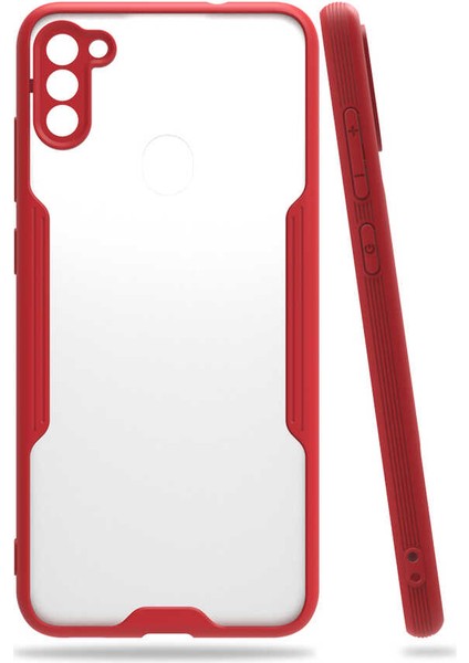 Galaxy A11 Kılıf Nxxa Parfe Kapak-Kırmızı