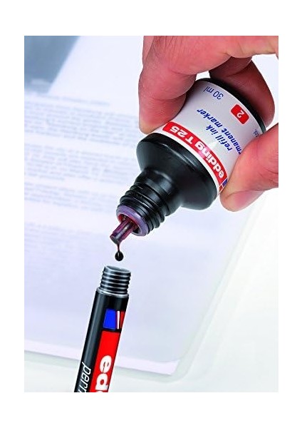 T 25 Permanent Yedek Mürekkep - Kalıcı Mürekkep - Siyah - 30 ml fiyatları