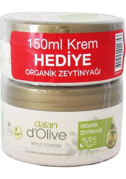 Dalan D&apos;olive Besleyici Organik Zeytinyağlı Kremi 250 ml 150 ml Hediye
