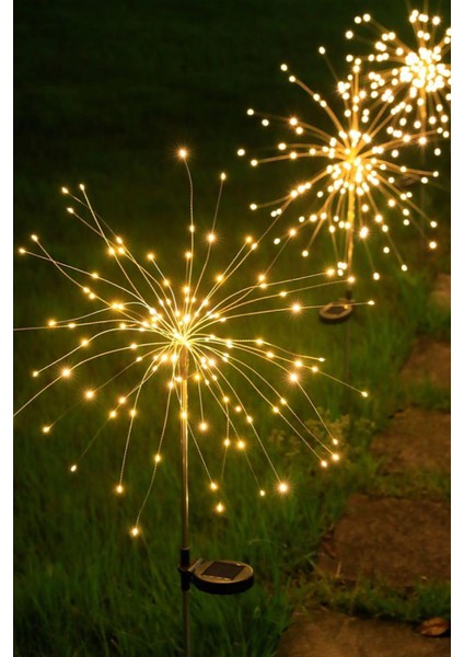 Güneş Enerjili 200 LED Sarı Işık Zinciri – Solar Bahçe Aydınlatma ve Dış Mekan Dekor Süs Lambası Güneş Enerjili