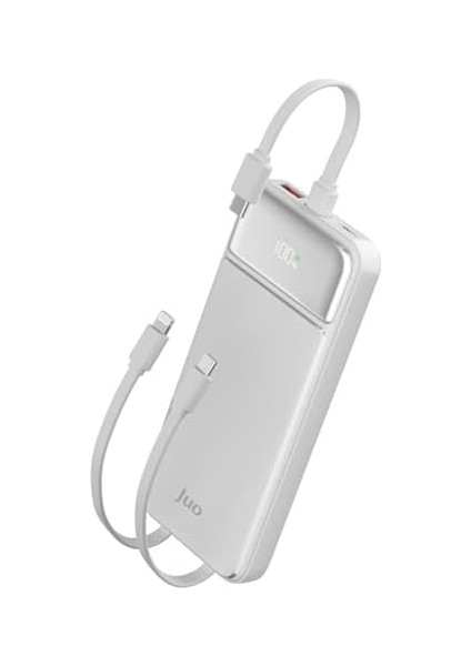 10000MAH 22.5W LED Ekranlı ve Type-C Kablolu Powerbank Taşınabilir Hızlı Şarj Cihazı Beyaz fiyatları