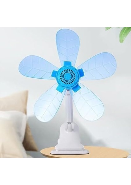 Klipsli Masaüstü Mini Vantilatör Fan 5 Yaprak 2024 Versiyon, Beyaz indirimleri