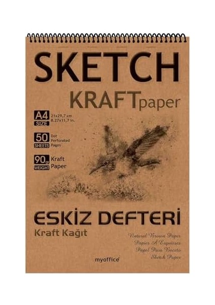 Kağıt A4 Eskiz Defteri 90 Gr. Spiralli 50 Yaprak fiyatları