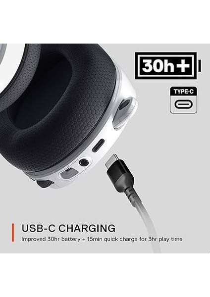Arctis 7+ - Kablosuz Oyun Kulaklığı - Kayıpsız 2,4 Ghz Bağlantı - 30 Saat Pil Ömrü - Pc, Ps5, Ps4, Mac, Android ve Switch Için - Beyaz fırsatları